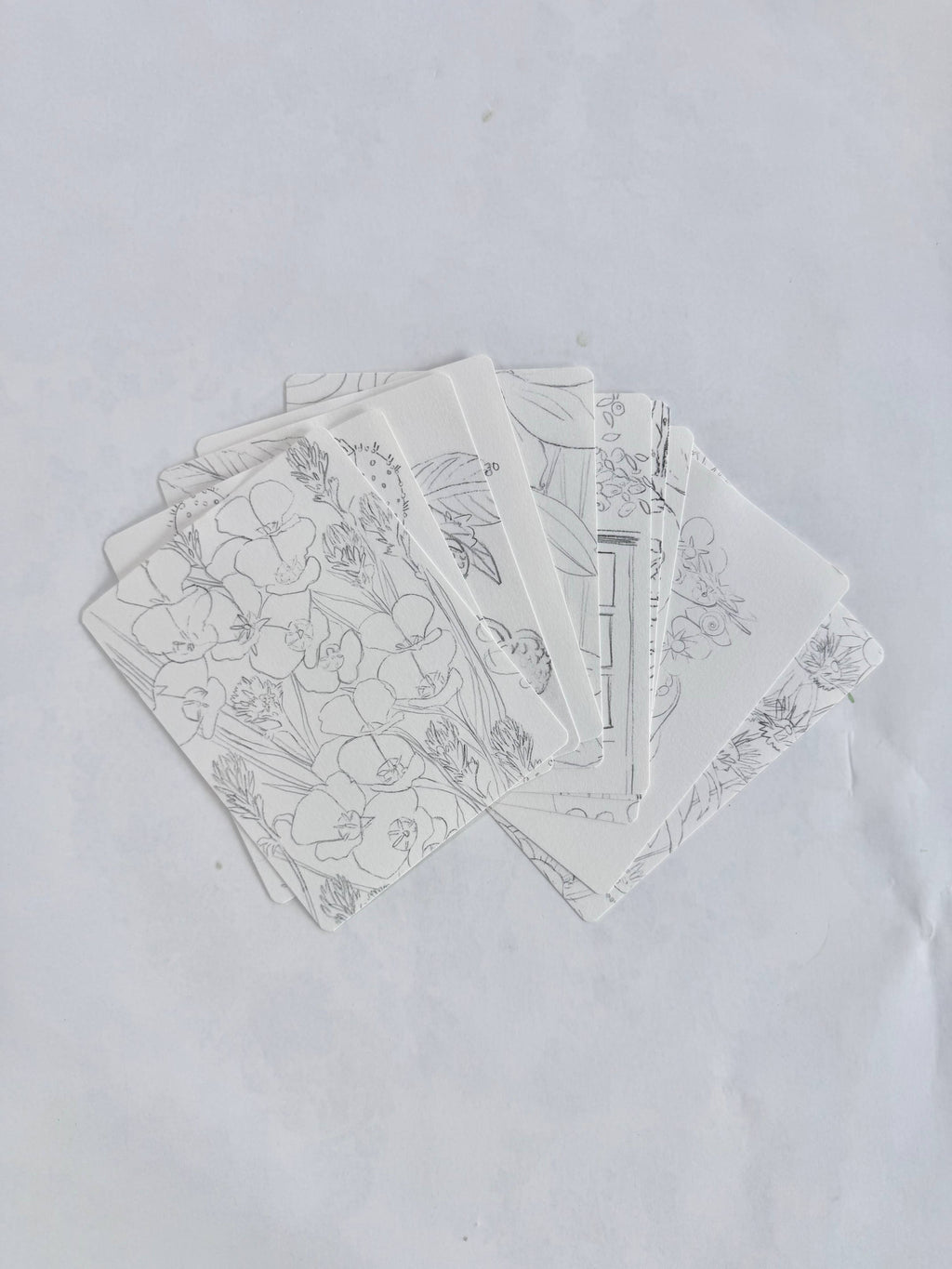 Handmade Watercolor Postcard Painting Kit – Earth Tones