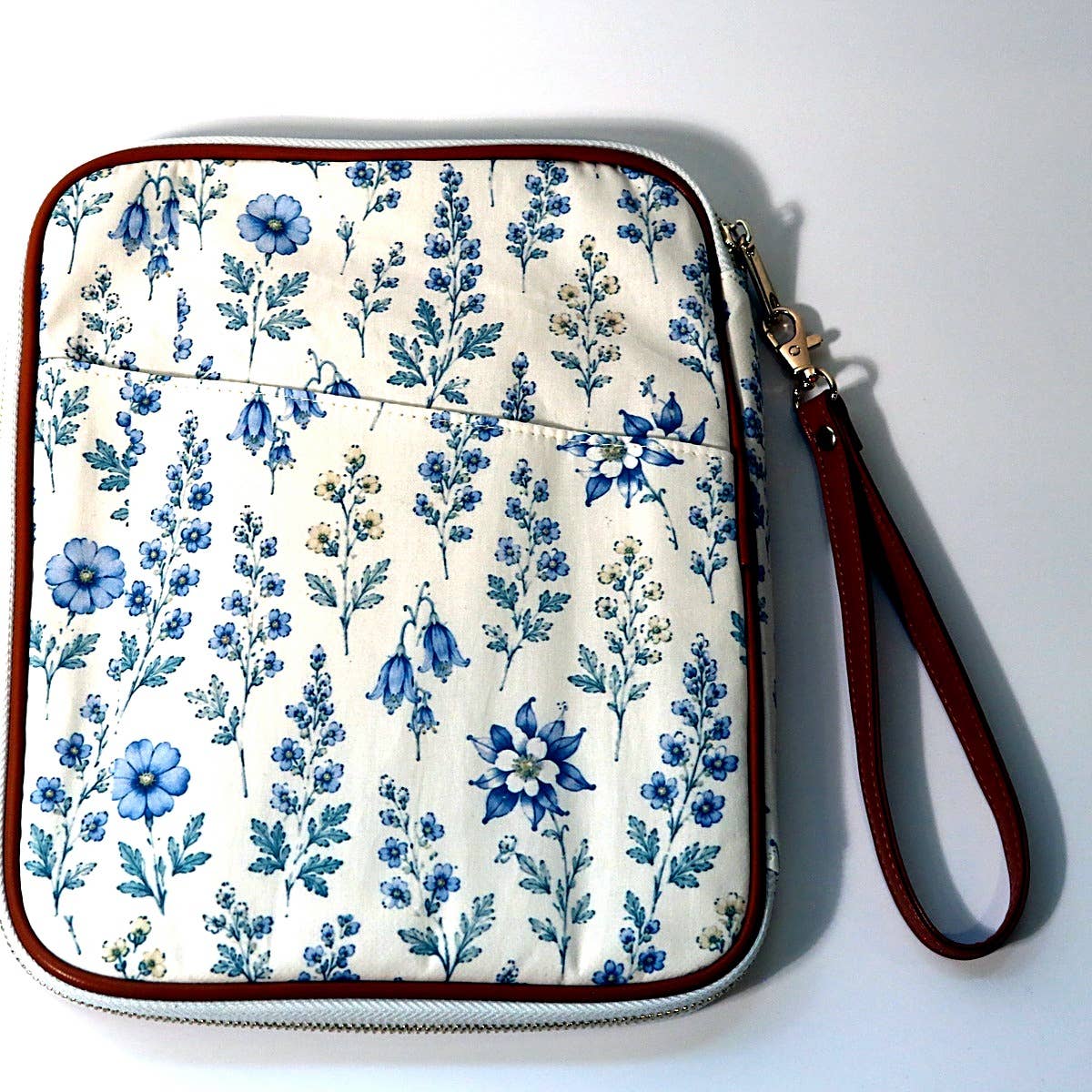 Wildflower clutch — front with gold hardware