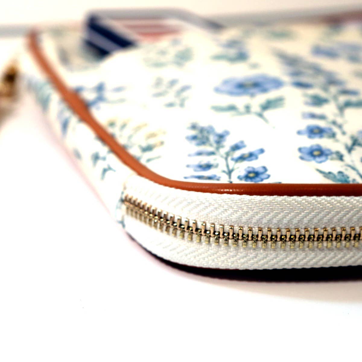 Wildflower clutch — open with supplies