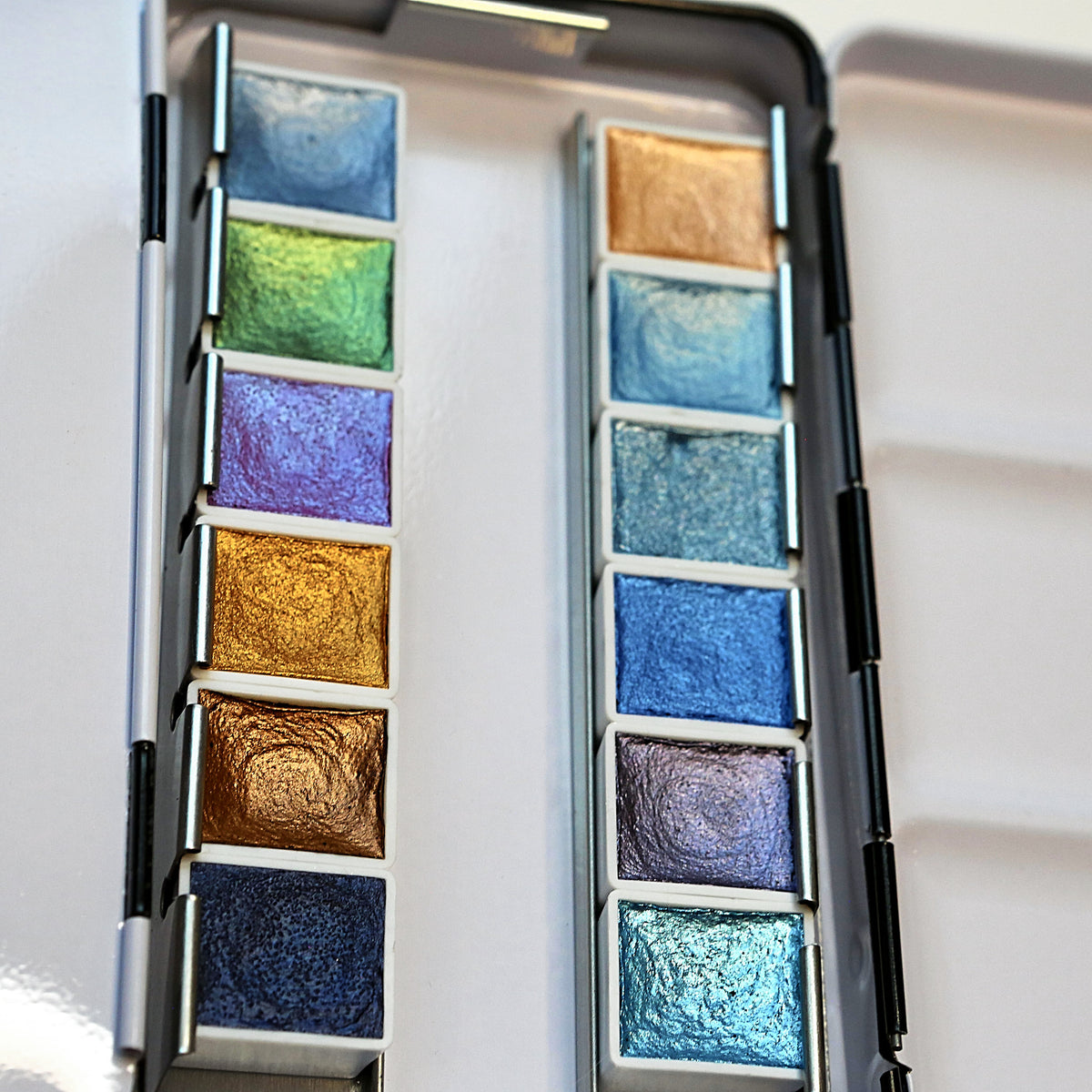 Ski Town Shimmer — 12-Color Metallic Watercolor Set