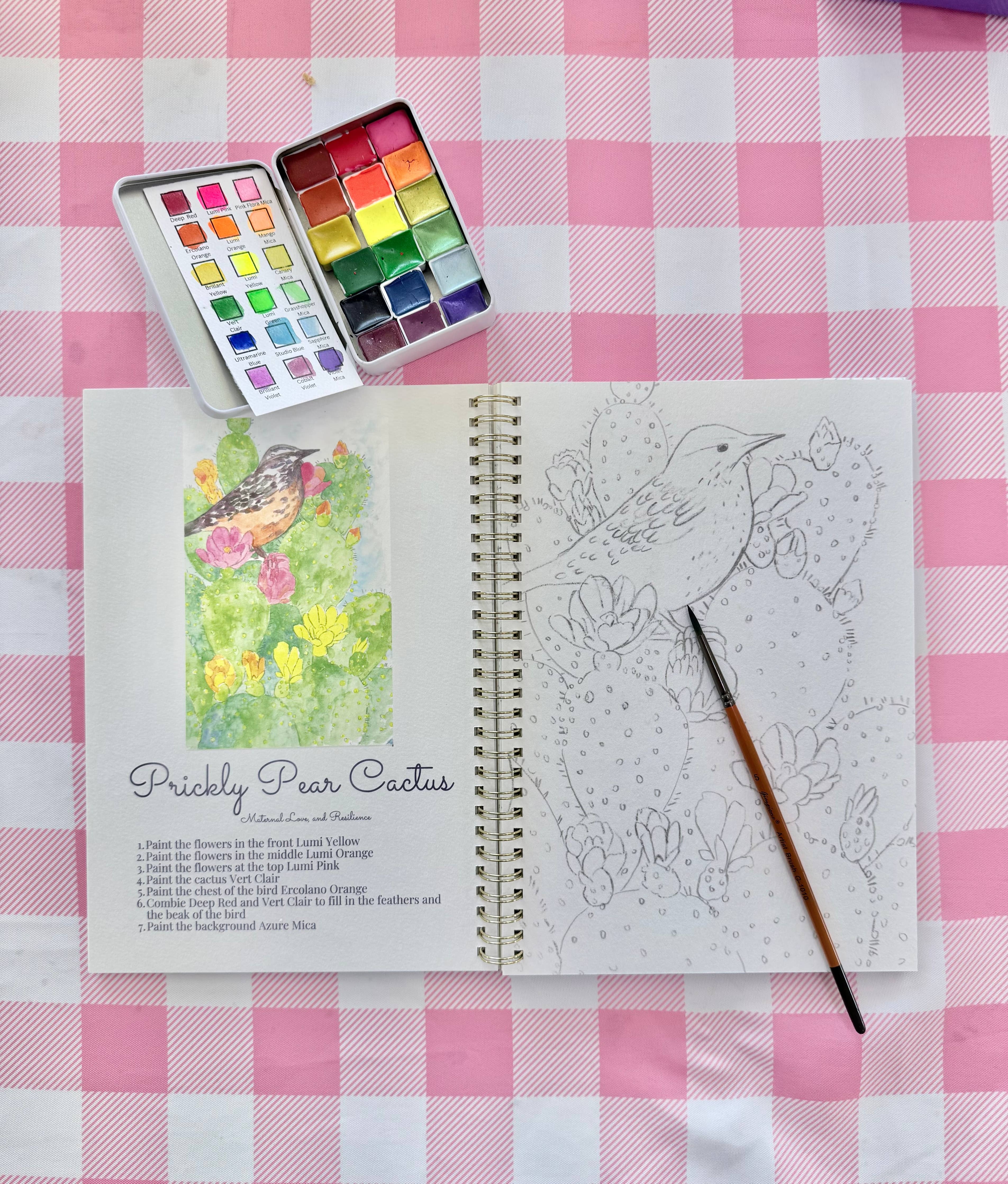 Wildflowers watercolor floral painting book