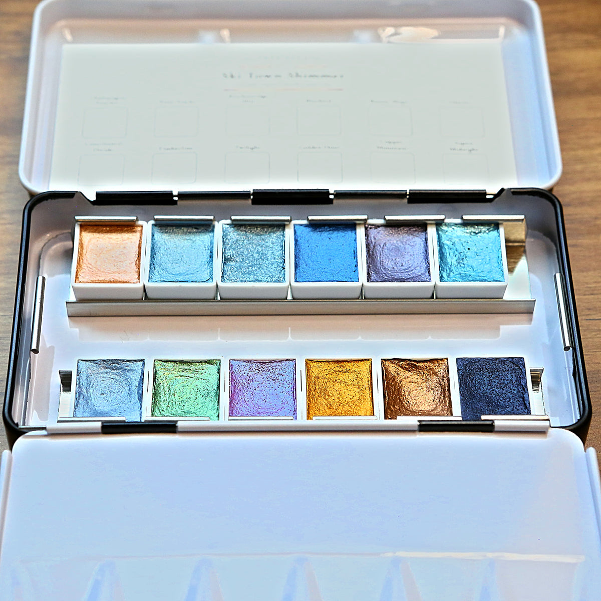 Ski Town Shimmer — 12-Color Metallic Watercolor Set