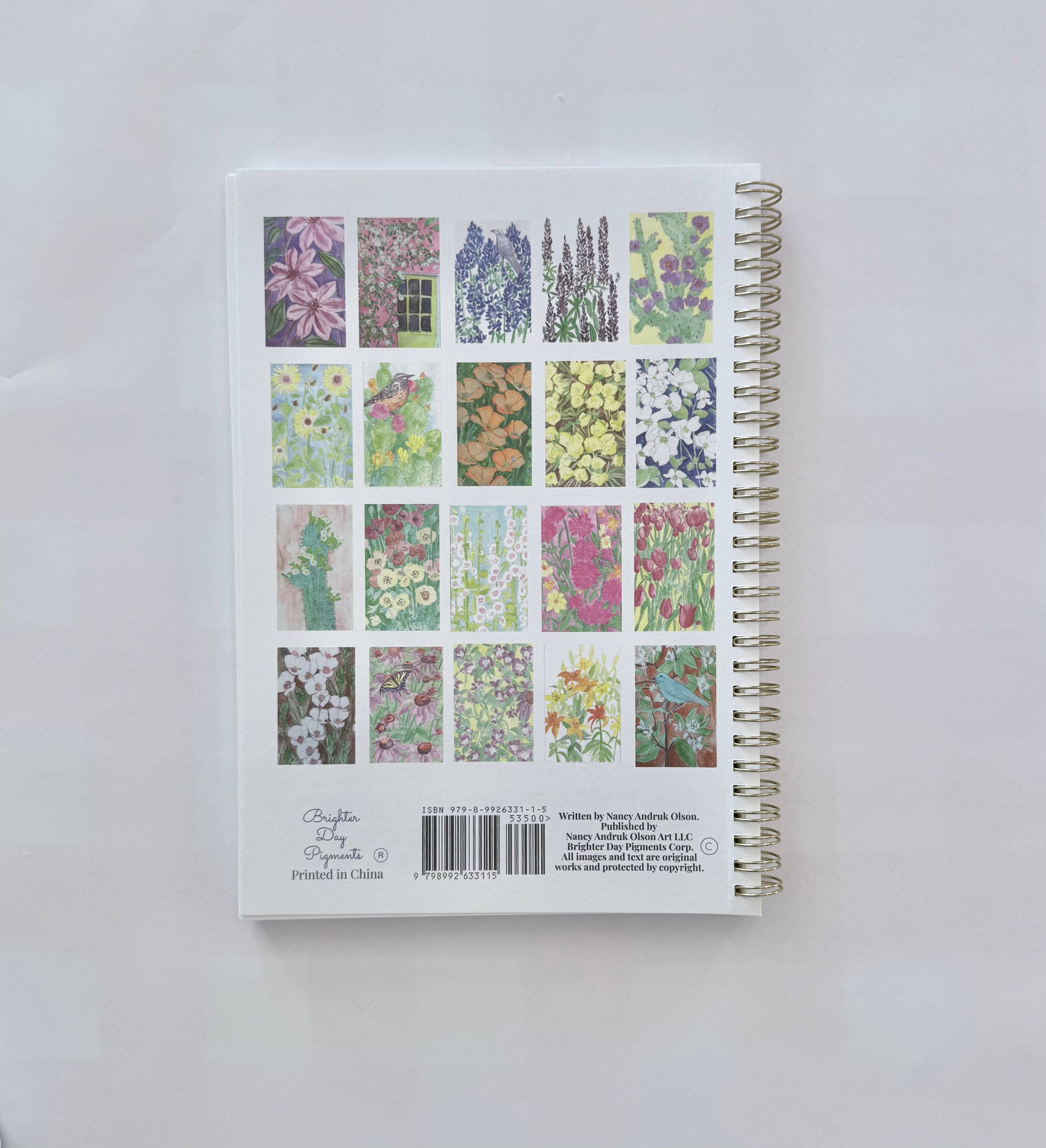 Wildflowers watercolor floral painting book