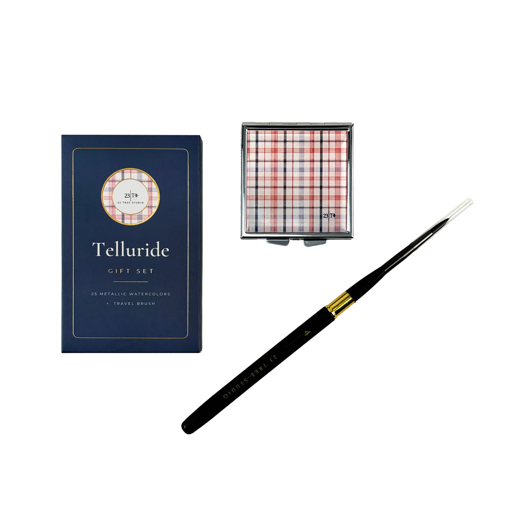 Telluride — 25-color metallic shimmer watercolor gift set