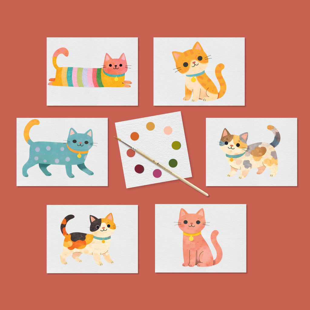 Kids Watercolor Postcard Kit All in One Beginner Mess Free