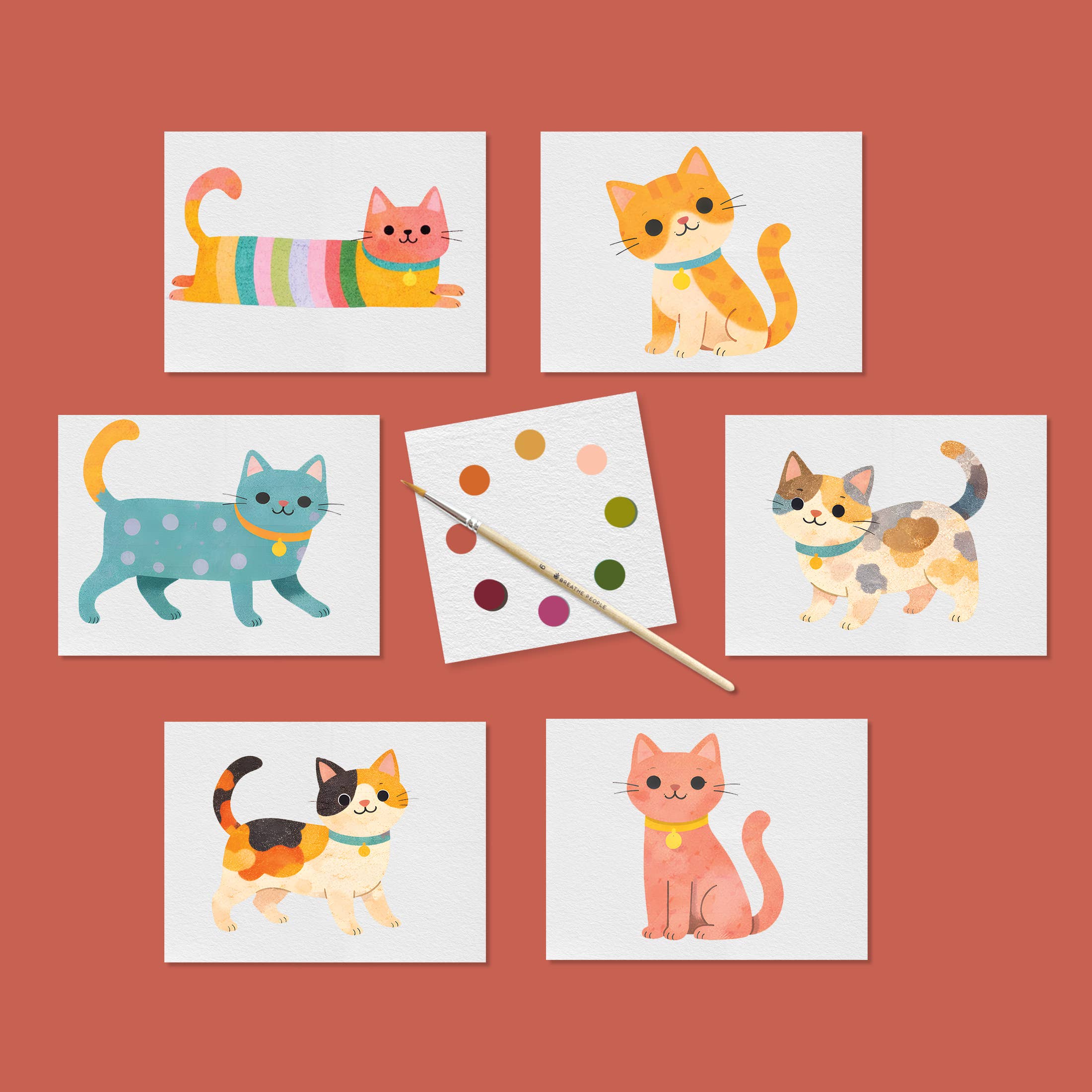 Kids Watercolor Postcard Kit All in One Beginner Mess Free