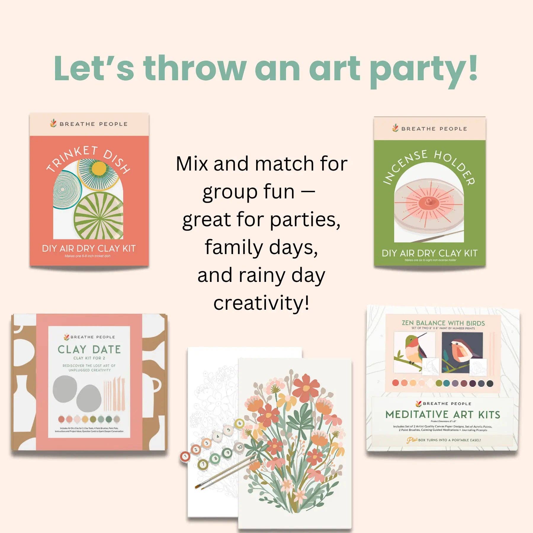 Kids Air Dry Clay Kit All in One Pottery Kit- Pinch Pot